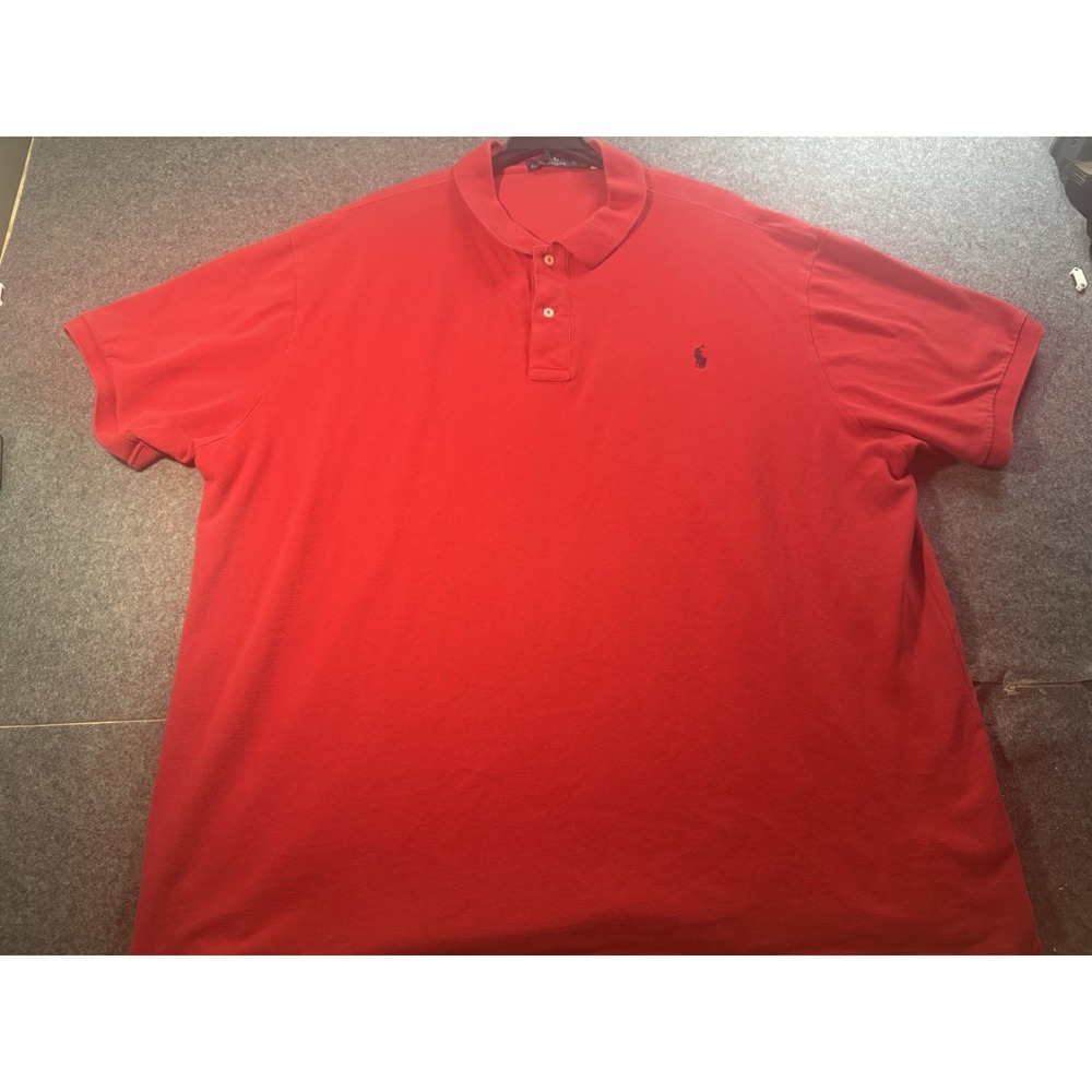 Polo Ralph Lauren Red Short Sleeve Mesh Polo Shirt Size 4XB